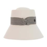 Optic White Konijnenhaar Cloche Hoed Maison Michel , White , Dames