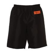 Zwarte Ex-Ray Nylon Shorts Heron Preston , Black , Heren