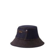 Blauwe Katoenen Bucket Hoed A.p.c. , Blue , Heren