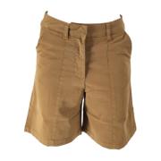 Katoenen Bermuda Shorts BomBoogie , Beige , Dames