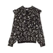 Damesblouse met bloemenprint en lange mouwen Liu Jo , Black , Dames