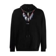 Veren Ketting Print Sweatshirt Marcelo Burlon , Black , Heren