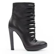 Pre-owned Leather boots Alaïa Pre-owned , Black , Dames