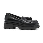 Zwarte Leren Tassel Loafers P.a.r.o.s.h. , Black , Dames