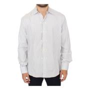 Wit Grijs Gestreept Casual Overhemd Ermanno Scervino , White , Heren