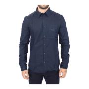 Ermanno scervino blauw katoen casual shirt met lange mouwen shirt top ...