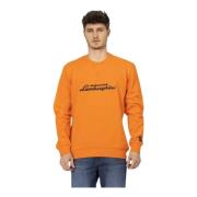 Oranje Logo Sweatshirt voor Heren Automobili Lamborghini , Orange , He...