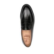 Zwarte platte schoenen met gepolijste afwerking Tricker's , Black , He...