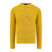 Men Clothing Knitwear Yellow Ss23 Roberto Collina , Yellow , Heren