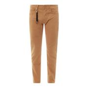 Bruine Broek met Knoopsluiting Incotex , Brown , Heren