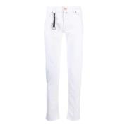 Witte Straight Jeans Incotex , White , Heren
