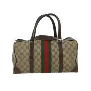 Pre-owned Canvas handbags Gucci Vintage , Beige , Dames