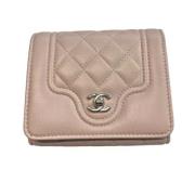 Tweedehands Roze Leren Chanel Portemonnee Chanel Vintage , Pink , Dame...