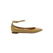 Pre-owned Leather flats Gianvito Rossi Pre-owned , Beige , Dames