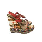 Pre-owned Leather sandals Christian Louboutin Pre-owned , Multicolor ,...