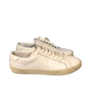 Pre-owned Leather sneakers Saint Laurent Vintage , White , Dames