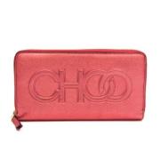 Pre-owned Leather wallets Jimmy Choo Pre-owned , Pink , Dames