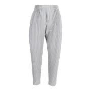 Pre-owned Polyester bottoms Issey Miyake Pre-owned , Gray , Dames