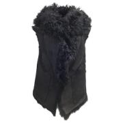 Pre-owned Fur tops Oscar De La Renta Pre-owned , Black , Dames