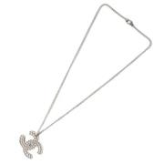 Tweedehands Zilveren Metalen Ketting Chanel Vintage , Gray , Dames