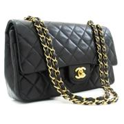 Pre-owned Leather chanel-bags Chanel Vintage , Black , Dames