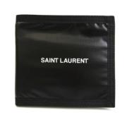 Tweedehands zwarte nylon portemonnee Saint Laurent Vintage , Black , D...