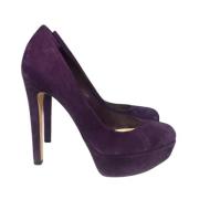 Pre-owned Suede heels Dior Vintage , Purple , Dames