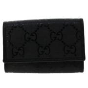 Pre-owned Canvas wallets Gucci Vintage , Black , Dames