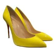 Pre-owned Leather heels Christian Louboutin Pre-owned , Yellow , Dames