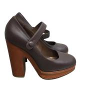 Pre-owned Leather heels Marni Pre-owned , Brown , Dames