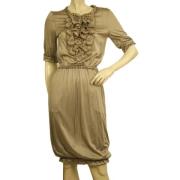 Pre-owned Viscose dresses Yves Saint Laurent Vintage , Brown , Dames