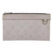 Tweedehands Blauwe Canvas LV Clutch Louis Vuitton Vintage , Beige , Da...