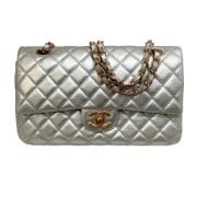 Pre-owned Leather handbags Chanel Vintage , Gray , Dames