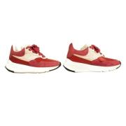 Pre-owned Leather sneakers Alexander McQueen Pre-owned , Red , Dames