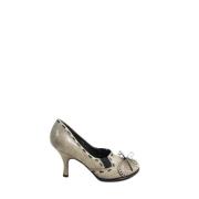 Pre-owned Leather heels Prada Vintage , Gray , Dames