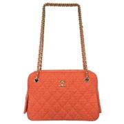 Pre-owned Canvas chanel-bags Chanel Vintage , Orange , Dames