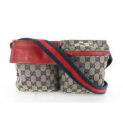 Tijdloze elegantie leren schoudertas Gucci Vintage , Gray , Dames