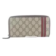 Pre-owned Canvas wallets Gucci Vintage , Beige , Dames