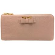 Pre-owned Fabric wallets Miu Miu Pre-owned , Pink , Unisex
