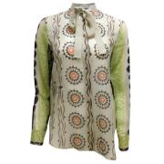 Pre-owned Silk tops Dior Vintage , Beige , Dames