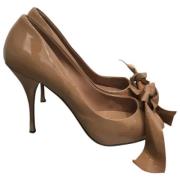 Pre-owned Leather heels Miu Miu Pre-owned , Beige , Dames