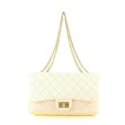 Beige Stoffen Schoudertas Chanel Vintage , Beige , Dames