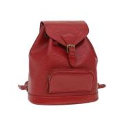 Pre-owned Canvas backpacks Louis Vuitton Vintage , Red , Dames