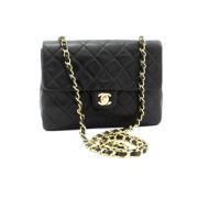 Pre-owned Leather chanel-bags Chanel Vintage , Black , Dames