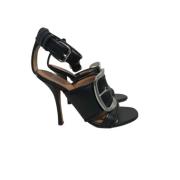 Pre-owned Leather sandals Givenchy Pre-owned , Black , Dames