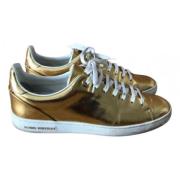 Pre-owned Leather sneakers Louis Vuitton Vintage , Yellow , Dames