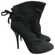 Pre-owned Suede boots Giuseppe Zanotti Pre-owned , Black , Dames