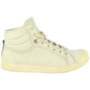 Vintage Leren Sneakers Gucci Vintage , Beige , Dames