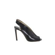 Pre-owned Leather heels Jimmy Choo Pre-owned , Black , Dames