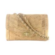 Pre-owned Leather chanel-bags Chanel Vintage , Beige , Dames